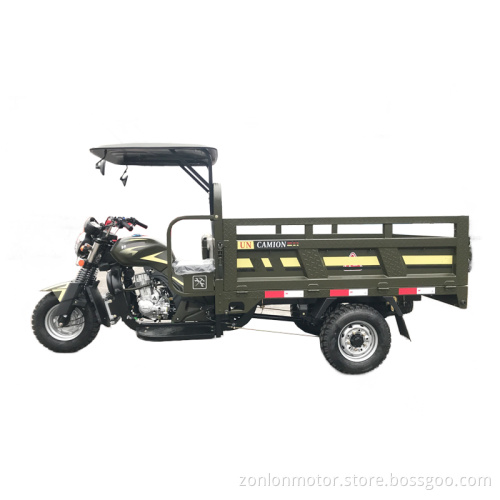 Durable fuel powered motor tricycle